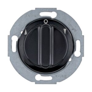 Berker 1930 Διακόπτης Ρολών Περιστροφικός Jet Black