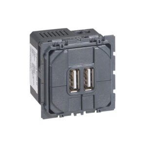 Μηχανισμός Πρίζας Φόρτισης 2xUSB Type A Χωνευτός