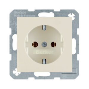 Berker S.1/B.7 Πρίζα Σούκο με Αισθητήριο LED Μπεζ