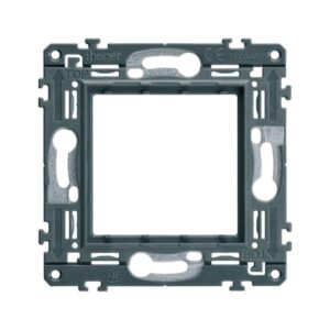 Gallery Βάση Στήριξης 2 Στοιχείων με Άγκιστρα Γκρί Σκούρο