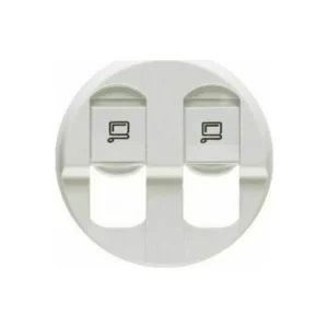 Πλακίδιο Διπλής Πρίζας RJ45 Λευκό