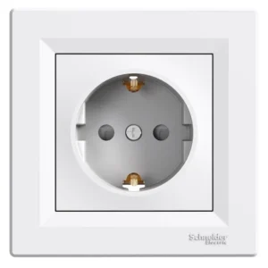 Asfora Πρίζα Σούκο Ασφαλείας Λευκή