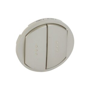 Πλακίδιο Φωτιζόμενου Διακόπτη Διπλού Titanium