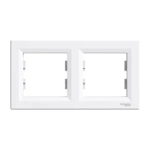 Asfora Πλαίσιο 2 Θέσεων Οριζόντιο Λευκό