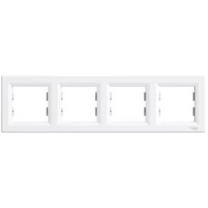 Asfora Πλαίσιο 4 Θέσεων Οριζόντιο Λευκό