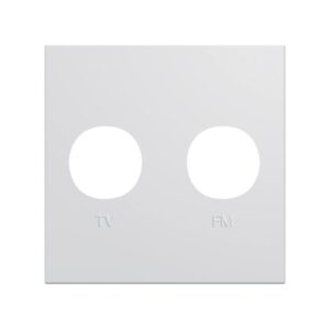 Gallery Πλακίδιο TV-FM 2 Στοιχεία Λευκό