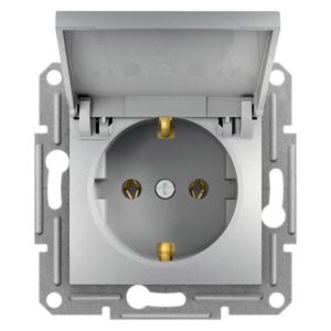 Asfora Πρίζα Σούκο με Καπάκι Αλουμίνιο