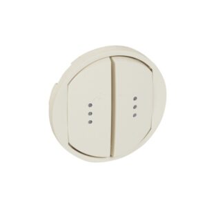 Πλακίδιο Φωτεινού Διακόπτη Διπλού Ivory