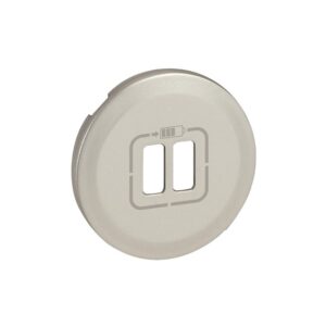 Πλακίδιο Πρίζας USΒ Διπλής Titanium