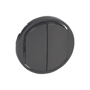 Πλακίδιο Διακόπτη Διπλού Graphite