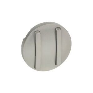 Πλακίδιο Διακόπτη Στενό Διπλό Titanium