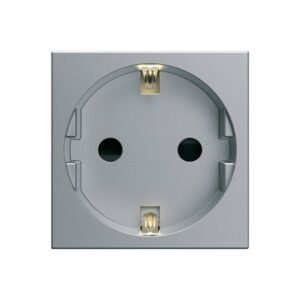 Gallery Πρίζα Σούκο Ασφαλείας 2 Στοιχείων Τιτάνιο