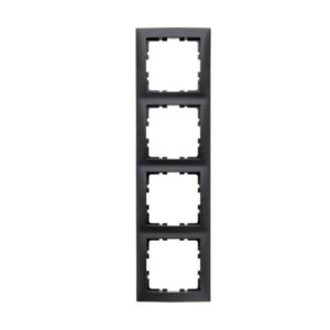 Berker S.1 Πλαίσιο 4 Θέσεων Black Gray