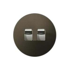 Πλακίδιο Διακόπτη Διπλού με Λεβιέ Graphite