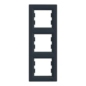 Asfora Πλαίσιο 3 Θέσεων Κάθετο Ανθρακί