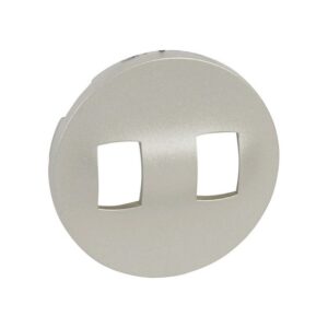 Πλακίδιο Διπλού Διακόπτη με Λεβιέ Titanium