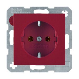 Berker S.1 Πρίζα Σούκο Ruby Red