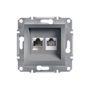 Asfora Πρίζα Πληροφορικής RJ45 CAT5E/RJ12 Χάλυβας