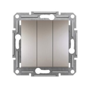 Asfora Διακόπτης 3 Στοιχείων Μπρονζέ