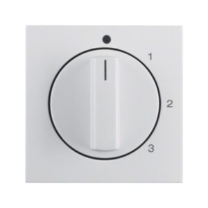 Berker S.1 Πλακίδιο Διακόπτη Εξαερισμού 4 Θέσεων Λευκό