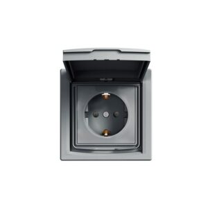 Asfora Πρίζα Σούκο Ασφαλείας με Καπάκι Ατσάλι