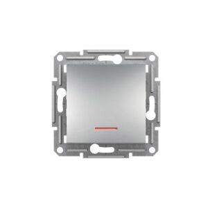 Asfora Μπουτόν Απλό με Λυχνία Προσανατολισμού Αλουμινίου