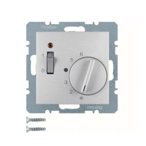 Berker S.1/B.3/B.7 Θερμοστάτης Αναλογικός Αλουμίνιο Ματ