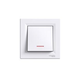 Asfora Διακόπτης A-R με Λυχνία Προσανατολισμού Λευκό