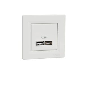 Asfora Πρίζα Φόρτισης 2xUSB A+C Λευκό