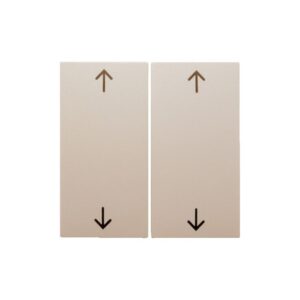 Berker S.1/B.3/B.7 Πλακίδιο Διπλού Μπουτόν Ρολών Oyster White