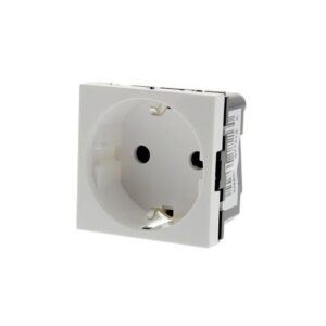 Mosaic Πρίζα Σούκο Ασφαλείας Χωνευτή White