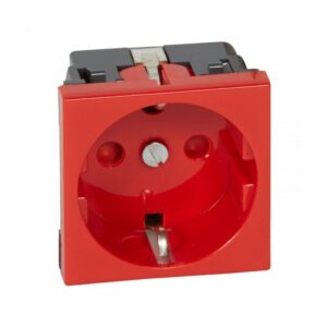 Mosaic Πρίζα Σούκο Ασφαλείας UPS Χωνευτή Red