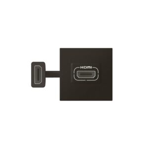 Mosaic Πρίζα HDMI 2.0 2 Στοιχείων Χωνευτή Matt Black