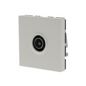 Mosaic Πρίζα TV Απλή Χωνευτή White