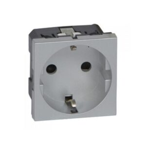 Mosaic Πρίζα Σούκο 2Π+Γ Χωνευτή Aluminium