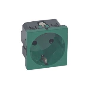 Mosaic Πρίζα Σούκο Ασφαλείας Χωνευτή Green