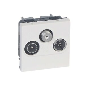 Mosaic Πρίζα TV-RD-SAT Χωνευτή Aluminium