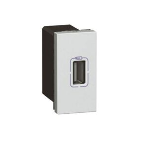 Mosaic Πρίζα Φόρτισης USB Type A Χωνευτή Aluminum