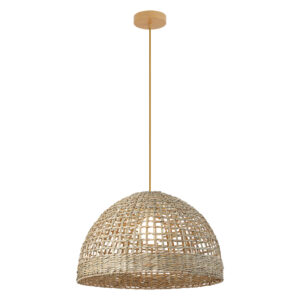 PENDANT LIGHT 1xE27 MAX 40W NATURAL SEAWEED- BROWN BEIGE METAL