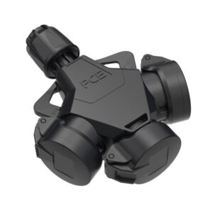 ADAPTOR ΒΙΟΜΗΧΑΝΙΚΟ 3 ΘΕΣΕΩΝ ΚΑΟΥΤΣΟΥΚ ΜΕ ΚΑΠΑΚΙ IP54 ΜΑΥΡΟ 253822-ss PCE