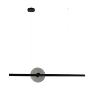 PENDANT LED LIGHT 20W 3000K TRIAC BLACK - SMOKED GLASS