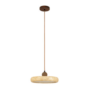 PENDANT LED LIGHT 22W 3000K NATURAL STONE - BROWN WOOD
