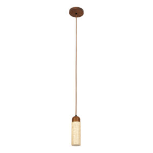 PENDANT LIGHT 1xGU10 MAX 10W NATURAL STONE - BROWN WOOD
