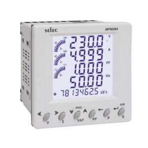 ΟΡΓΑΝΟ ΡΑΓΑΣ ΑΜΠΕΡΟΜΕΤΡΟ+ΒΟΛΤΟΜΕΤΡΟ +ΣΥΧΝΟΜΕΤΡΟ+ΣΥΝΗΜΙΤΟΜΕΤΡΟ+ΙΣΧΥ LCD ΜΕΣΩ ΜΕΤΑΣΧ/5A MFM384-C SELEC