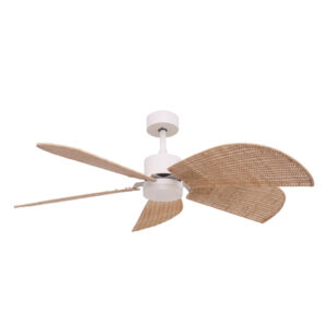 CEILING FAN WITH LED LIGHT 15W 3000K-4000K-6500K WHITE METAL - BAMBOO