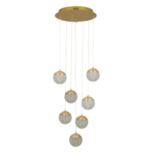 PENDANT LED LIGHT 52W 3000K TRIAC GOLD ALUMINIUM - ACRYLIC