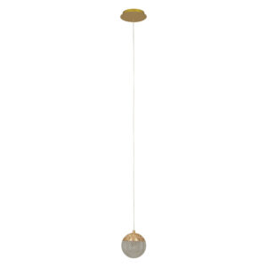 PENDANT LED LIGHT 9W 3000K GOLD ALUMINIUM - ACRYLIC