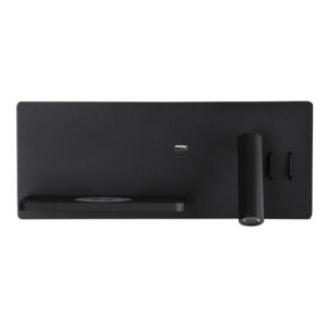 LED ΦΩΣ ΑΝΑΓΝΩΣΗΣ 3W +6W ΠΑΝΩ ΦΩΣ 3000Κ ΜΑΥΡΟ USB&ΑΣΥΜΑΡΤΗ ΦΟΡΤΗΣΗ