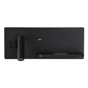 LED ΦΩΣ ΑΝΑΓΝΩΣΗΣ 3W +6W ΠΑΝΩ ΦΩΣ 3000Κ ΜΑΥΡΟ USB&ΑΣΥΜΑΡΤΗ ΦΟΡΤΗΣΗ