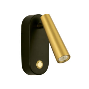 LED ΦΩΣ ΑΝΑΓΝΩΣΗΣ 3W 3000K ΜΑΥΡΟ ΜΑΤ-ΧΡΥΣΟ